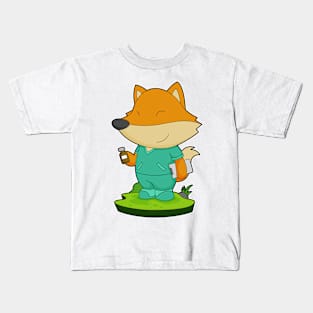 Fox Nurse Medicine Kids T-Shirt